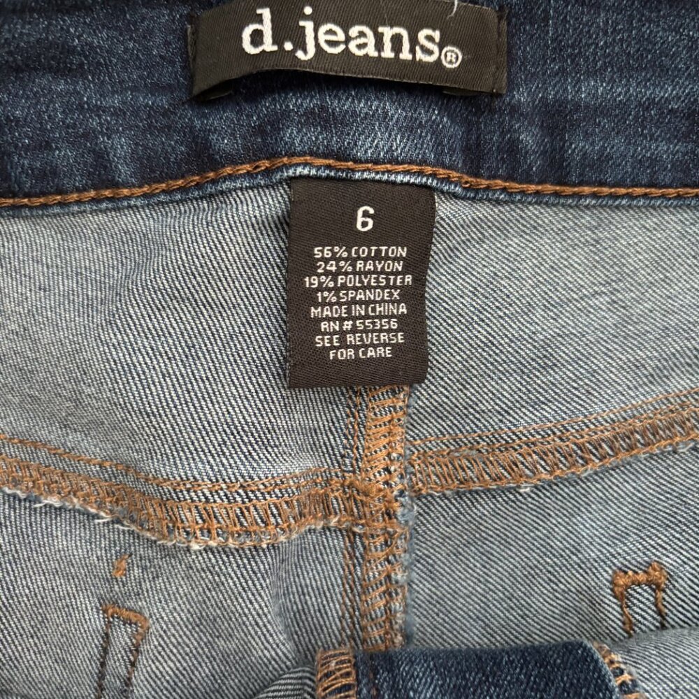 Womens D. Jeans Capri Size 6 Jeans Ankle Cropped Bottom Cuff Stretch Pants - Picture 4 of 5